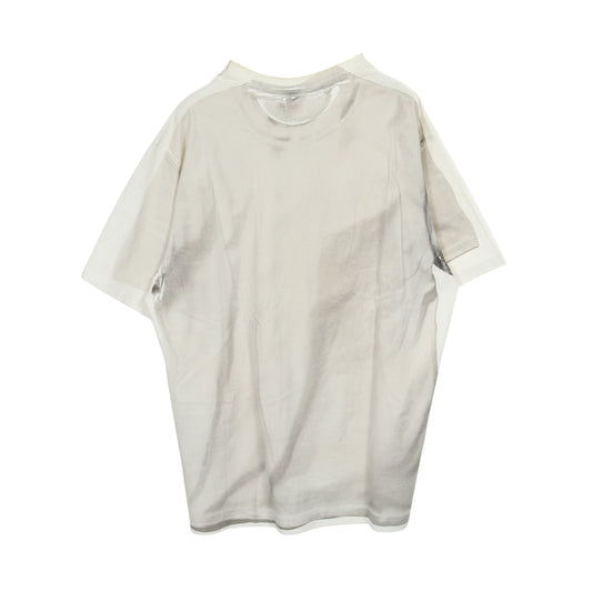 Supreme × MM6 MAISON MARGIELA Tシャツ コットン ホワイト ライトグレー 汚れ加工 ヴィンテージ加工 シュプリーム トップス Supreme