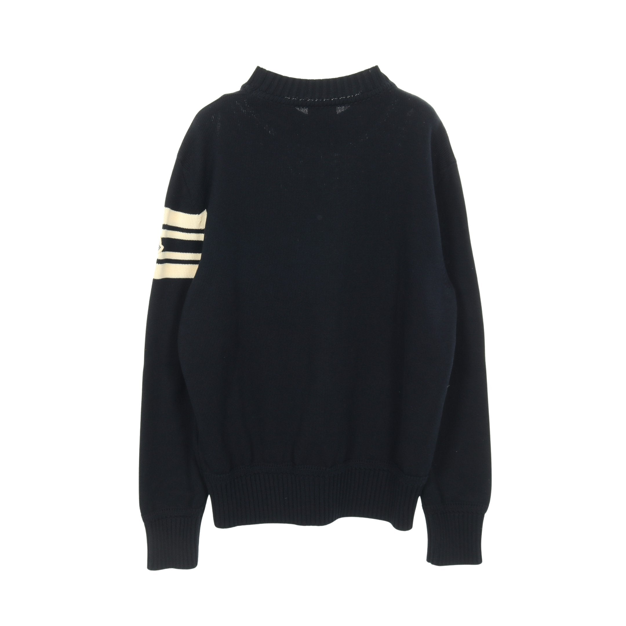 ニット クルーネック ロゴ コットン ネイビー モンクレール – RECLO