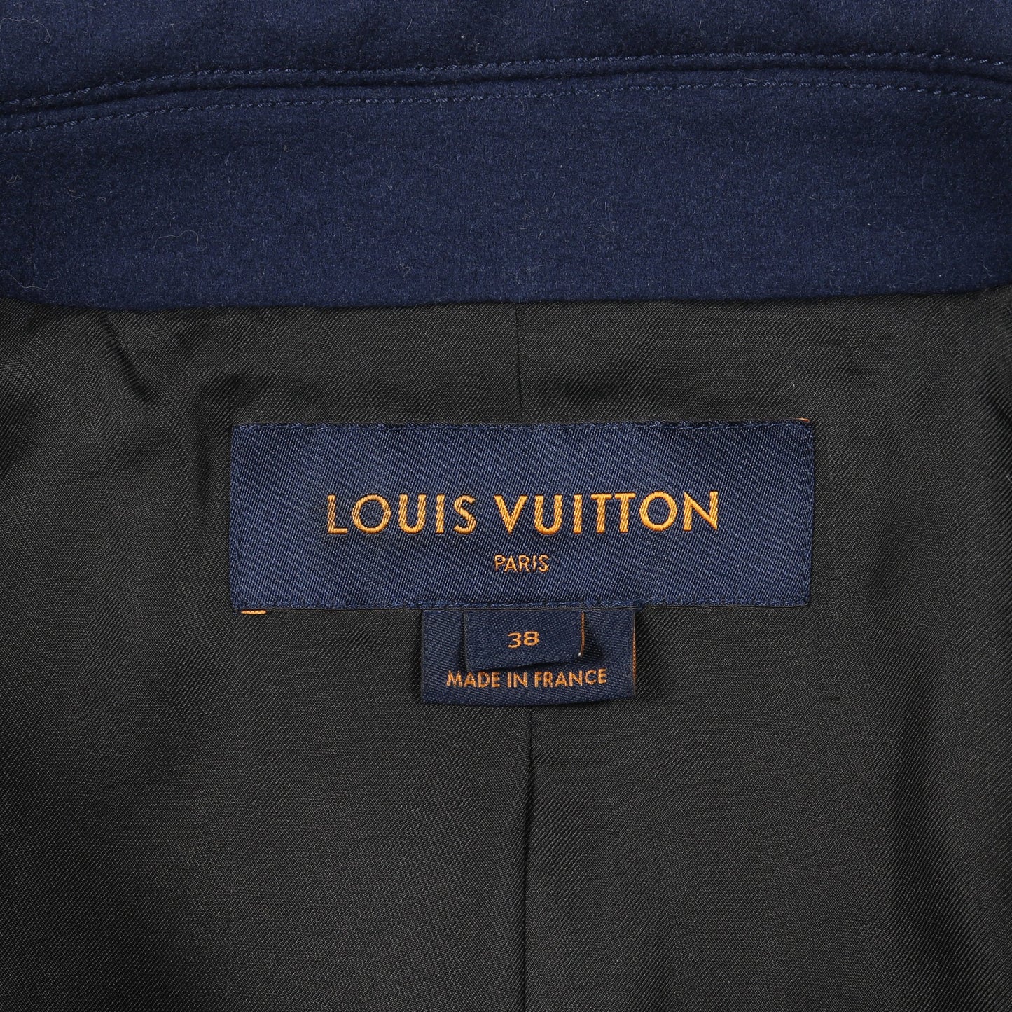 コート ウール カシミヤ ブルー イカリボタン ルイヴィトン アウター LOUIS VUITTON