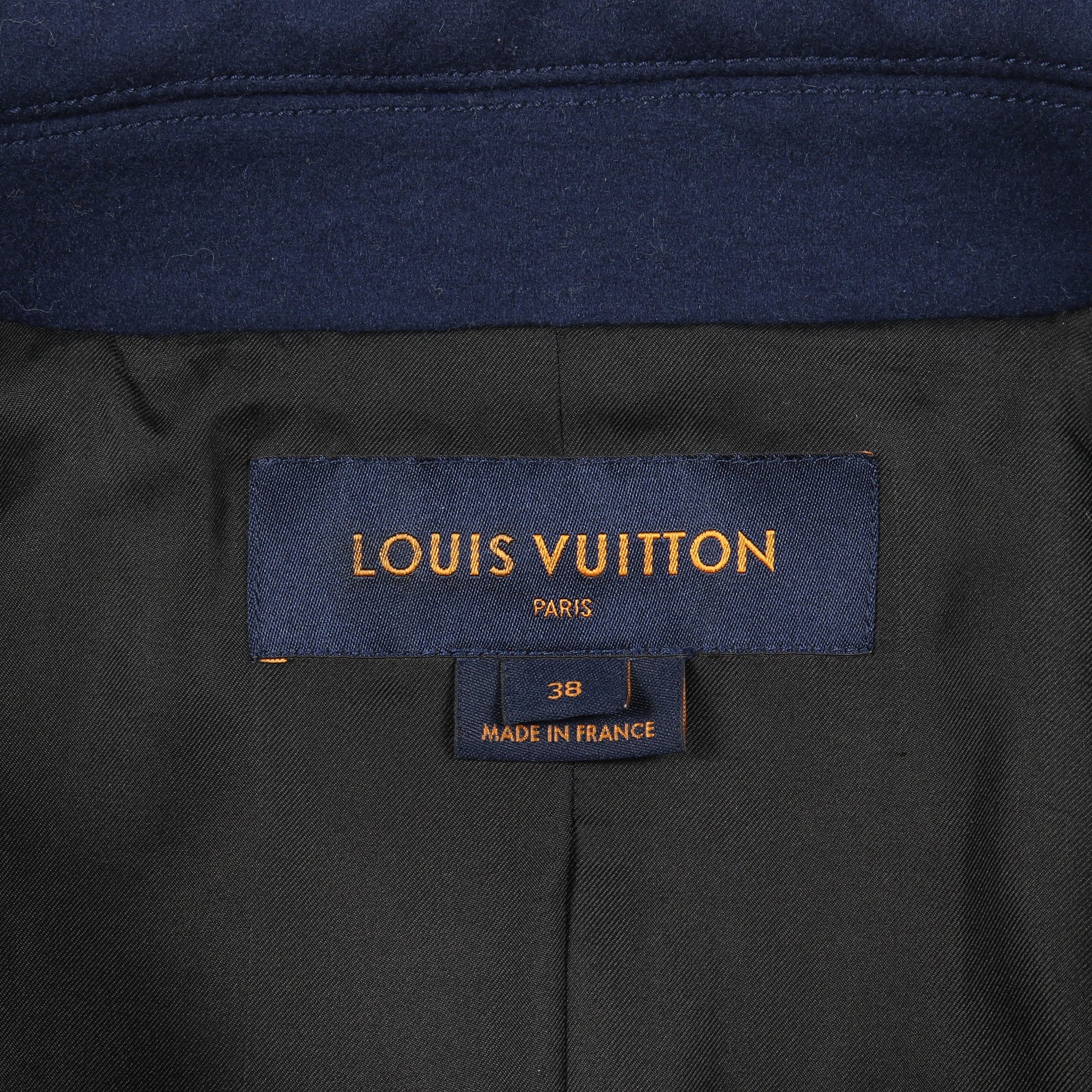 コート ウール カシミヤ ブルー イカリボタン ルイヴィトン アウター LOUIS VUITTON