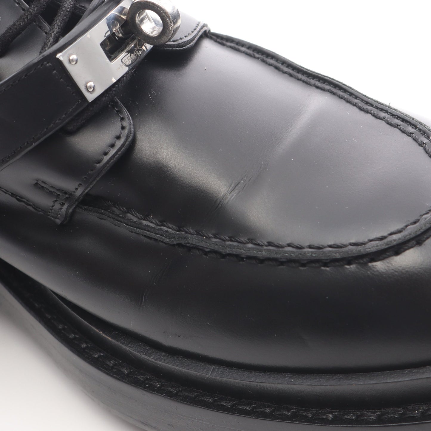 ファースト ケリーバックル ローファー レザー ブラック エルメス シューズ HERMES