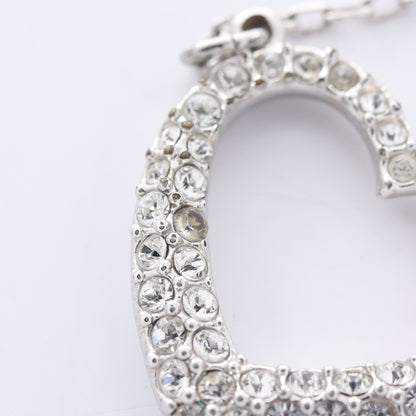 ディアスモール ダブルハート ネックレス GP クリスタル シルバー ゴールド クリア スワロフスキー アクセサリー SWAROVSKI