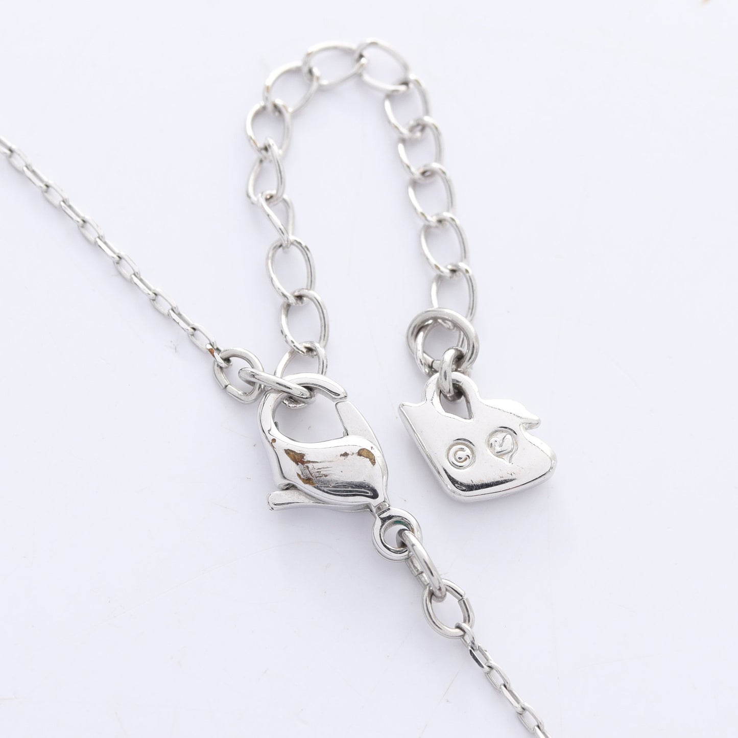 ディアスモール ダブルハート ネックレス GP クリスタル シルバー ゴールド クリア スワロフスキー アクセサリー SWAROVSKI