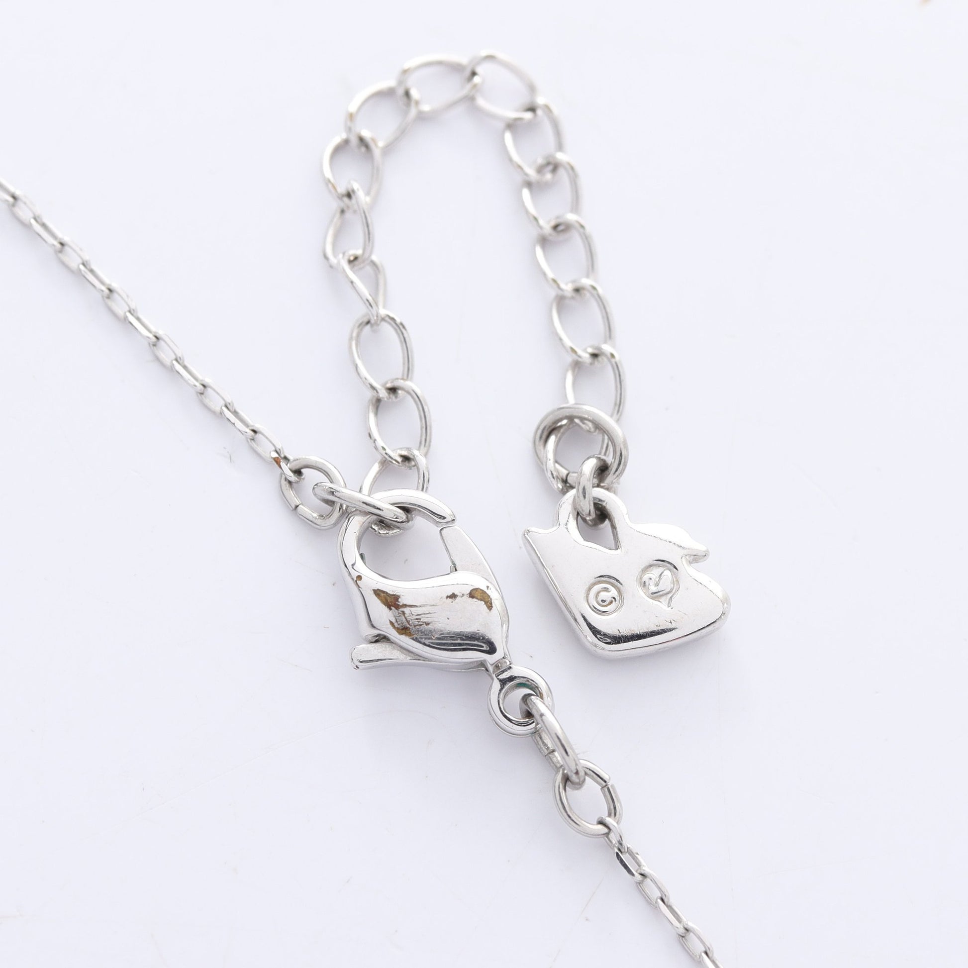 ディアスモール ダブルハート ネックレス GP クリスタル シルバー ゴールド クリア スワロフスキー アクセサリー SWAROVSKI