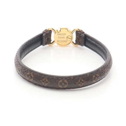 LVクリックイット モノグラム ブレスレット PVC レザー GP ブラウン ブラック ルイヴィトン アクセサリー LOUIS VUITTON
