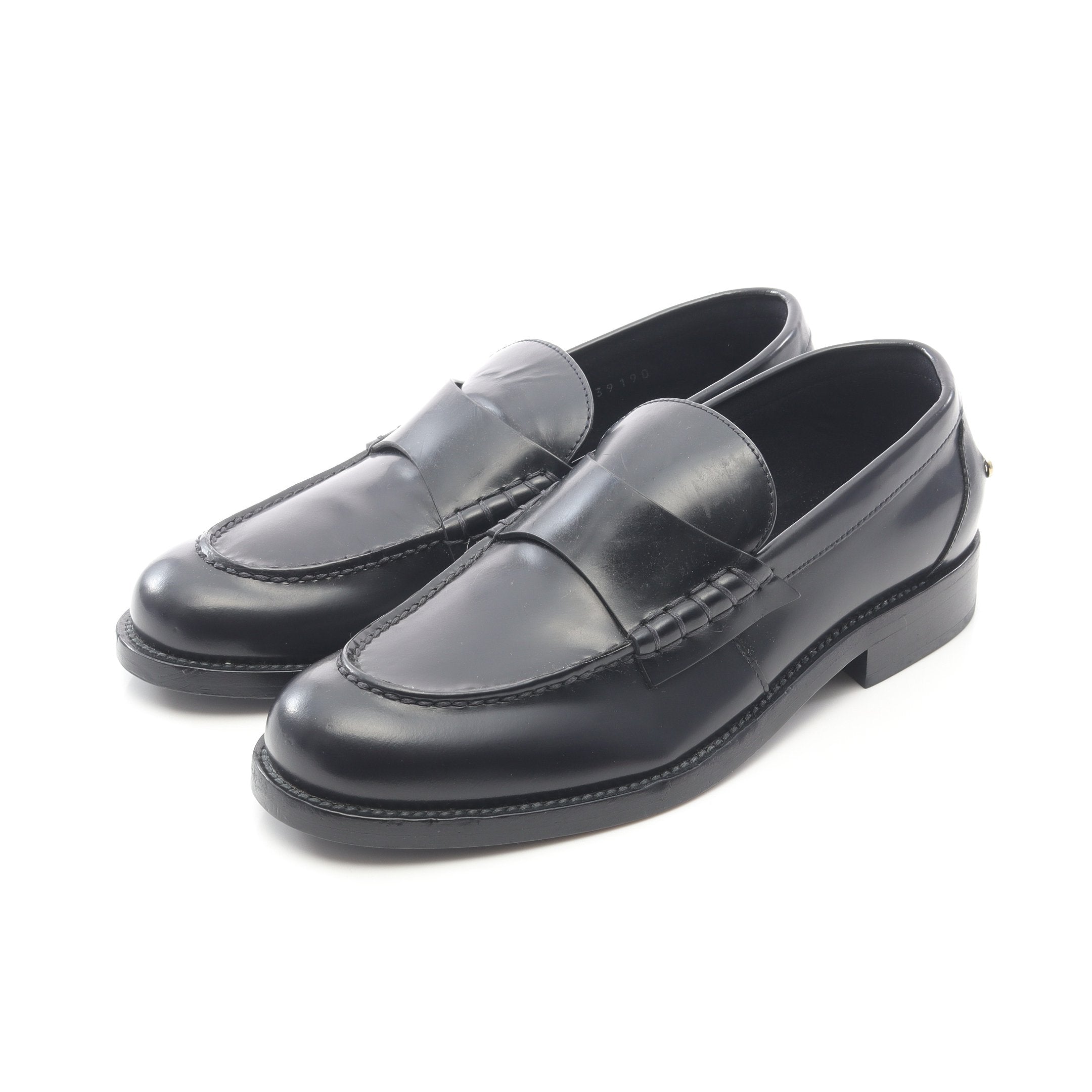 ローファー ロゴ レザー ブラック シャネル – RECLO