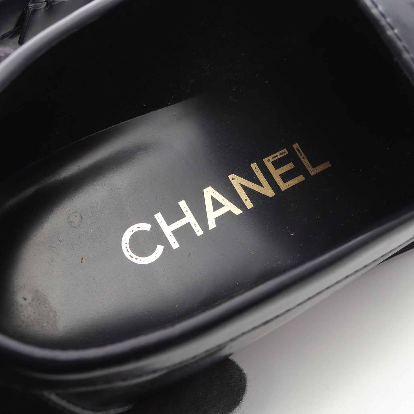 ローファー ロゴ レザー ブラック シャネル シューズ CHANEL