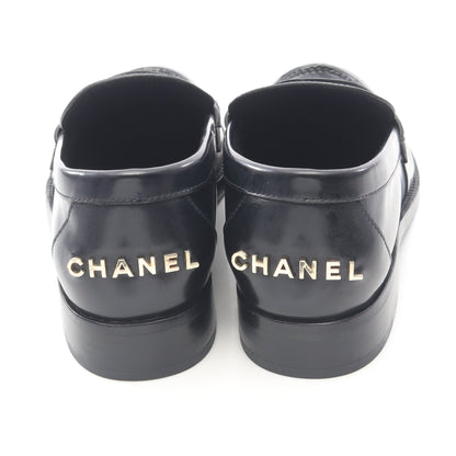 ローファー ロゴ レザー ブラック シャネル シューズ CHANEL