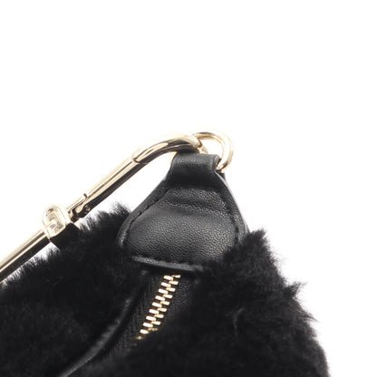 TEIA-CROSSBODY ハンドバッグ ファー レザー ブラック 2WAY フルラ バッグ FURLA