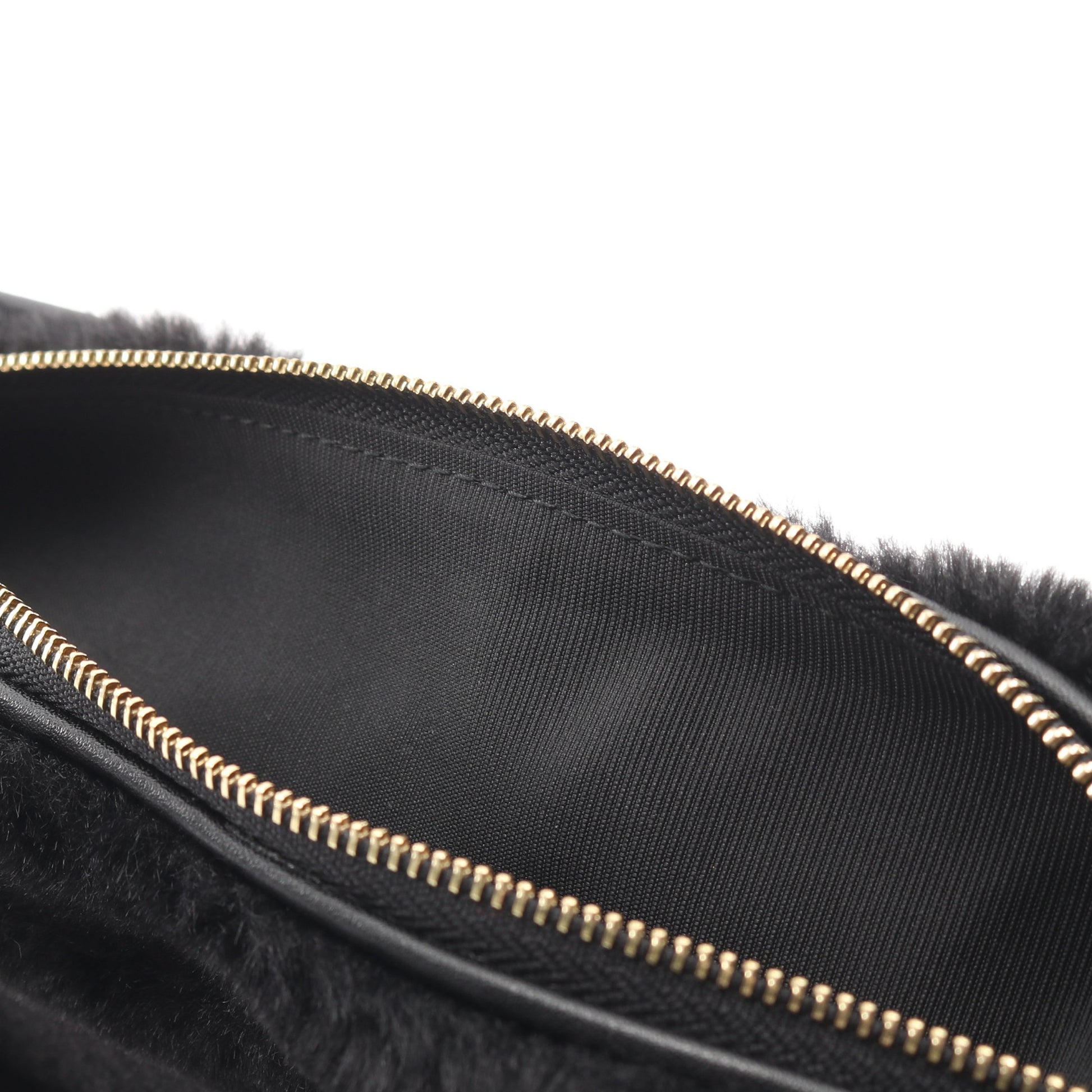 TEIA-CROSSBODY ハンドバッグ ファー レザー ブラック 2WAY フルラ バッグ FURLA