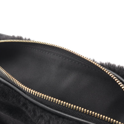 TEIA-CROSSBODY ハンドバッグ ファー レザー ブラック 2WAY フルラ バッグ FURLA
