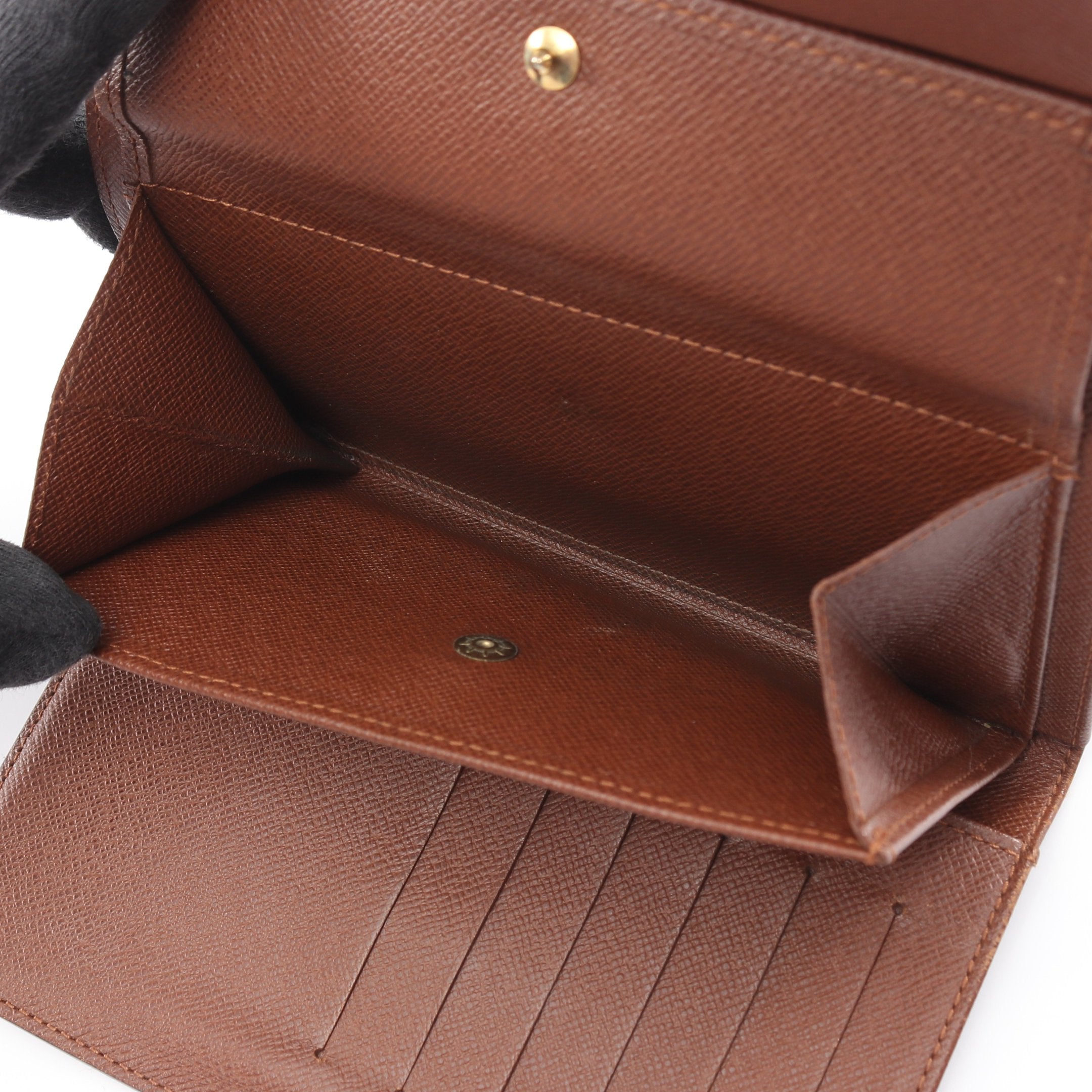 ポルトトレゾール エテュイ パピエ モノグラム 三つ折り財布 PVC