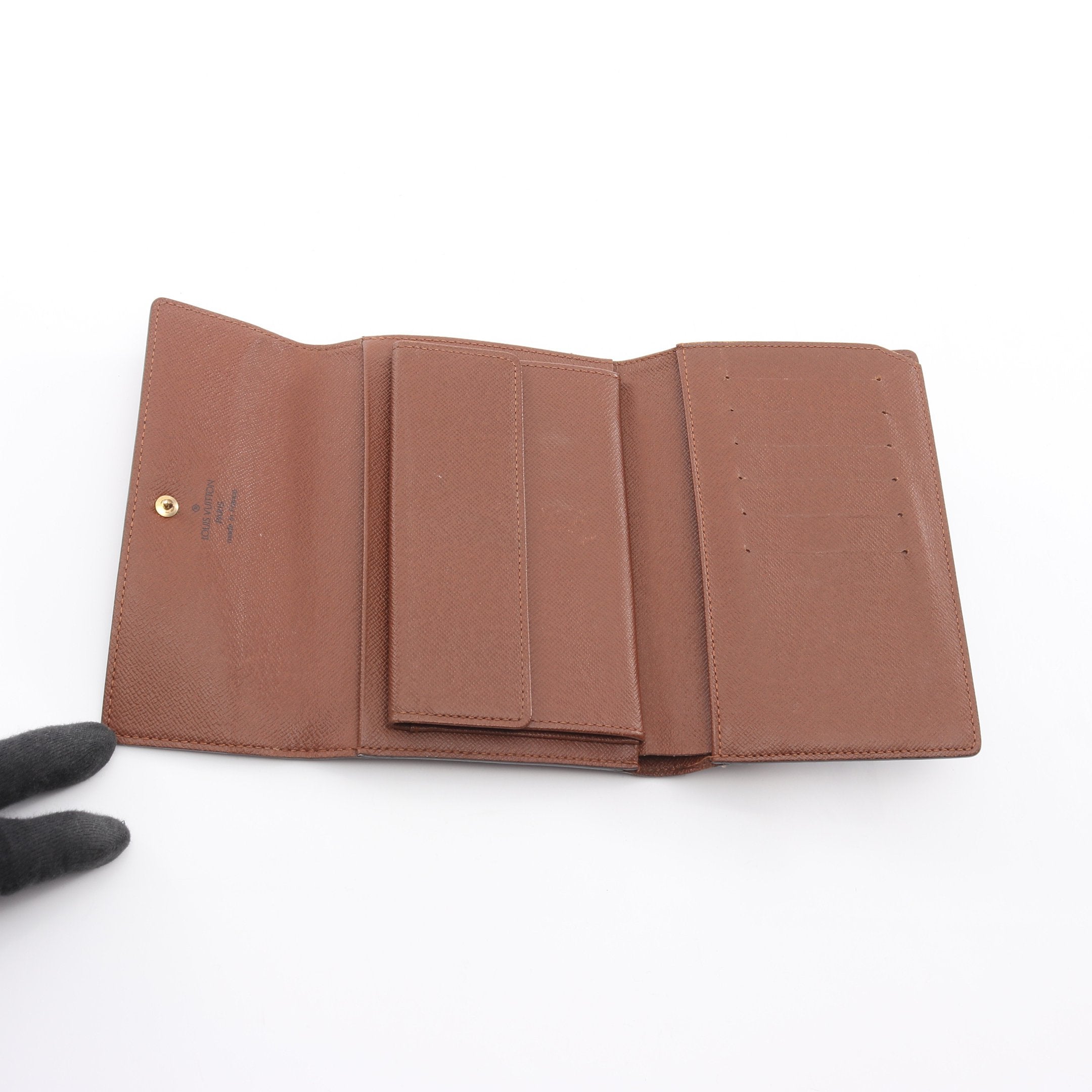 ポルトトレゾール エテュイ パピエ モノグラム 三つ折り財布 PVC