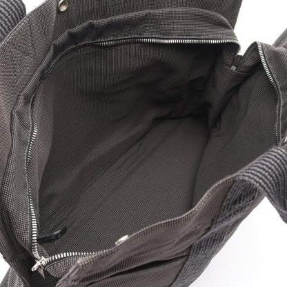 エールラインMM ハンドバッグ トートバッグ ナイロンキャンバス ダークグレー シルバー金具 エルメス バッグ HERMES