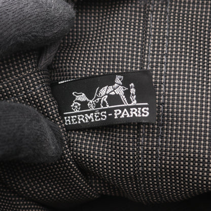 エールラインMM ハンドバッグ トートバッグ ナイロンキャンバス ダークグレー シルバー金具 エルメス バッグ HERMES
