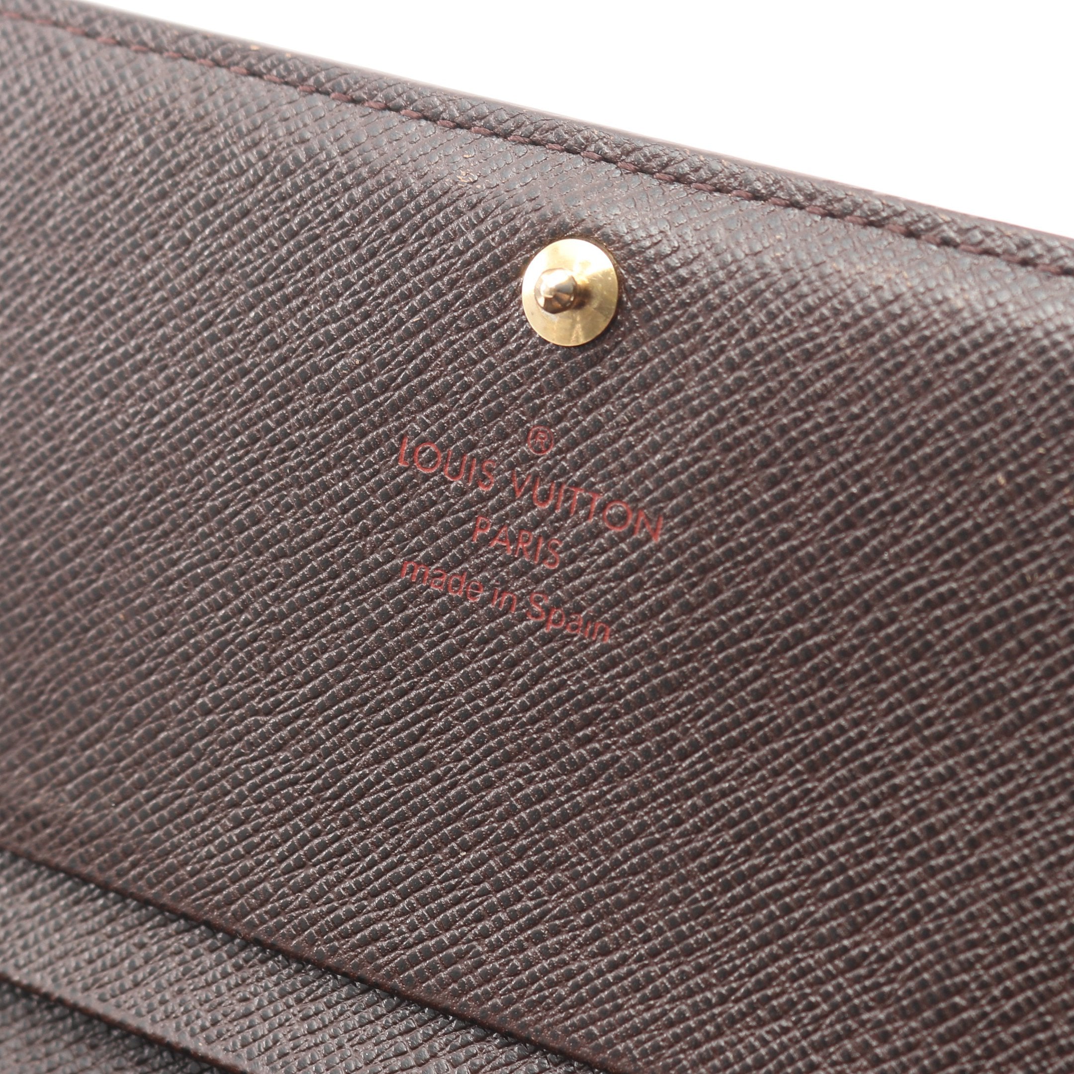 ポルト モネ ビエ トレゾール ダミエエベヌ 二つ折り財布 PVC レザー