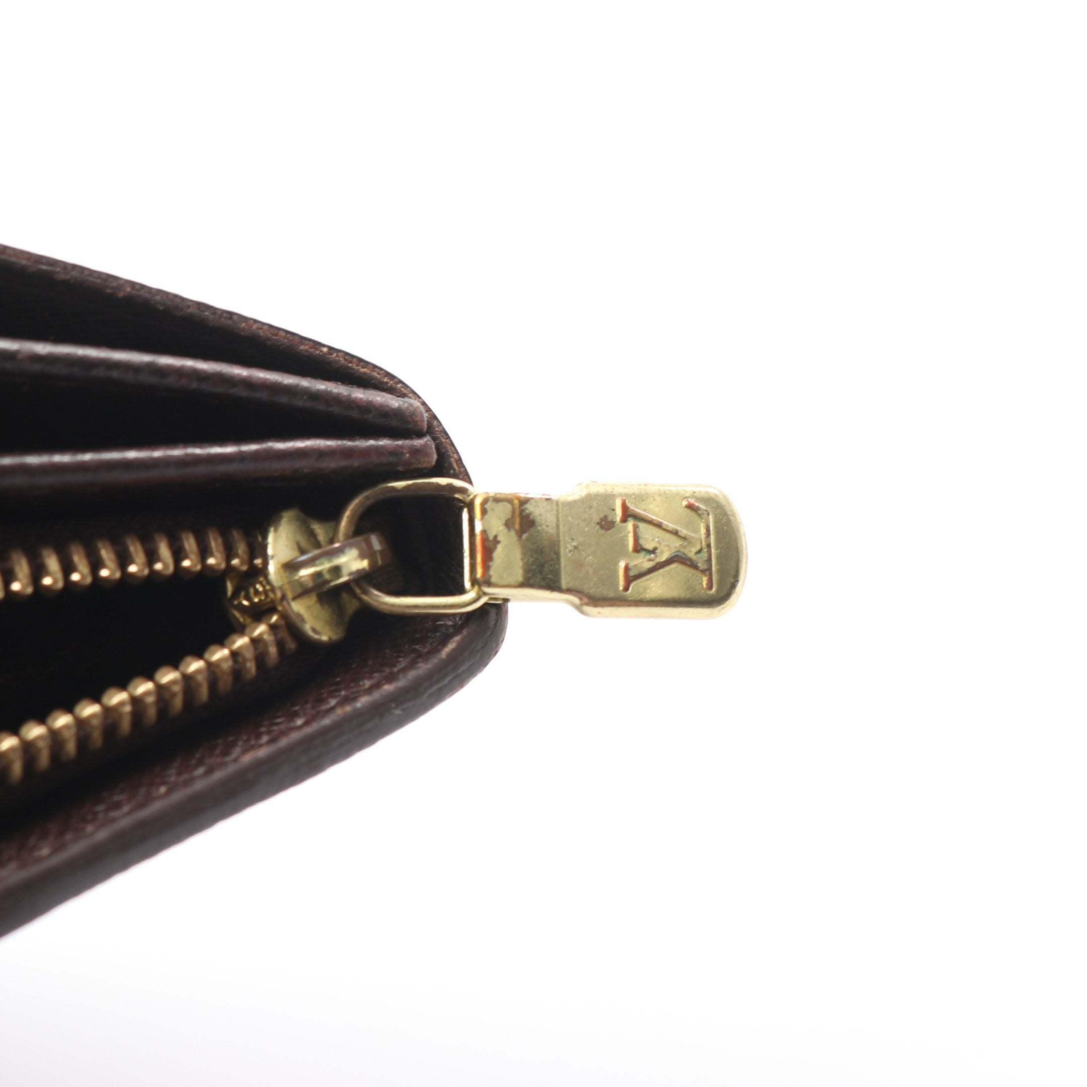 ポルト モネ ビエ トレゾール ダミエエベヌ 二つ折り財布 PVC レザー