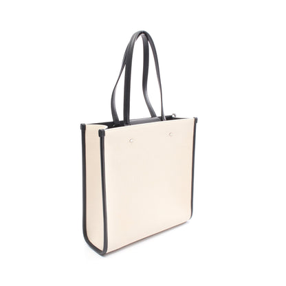 N/S TOTE M ショルダーバッグ トートバッグ キャンバス レザー アイボリー ブラック ジミーチュウ バッグ JIMMY CHOO