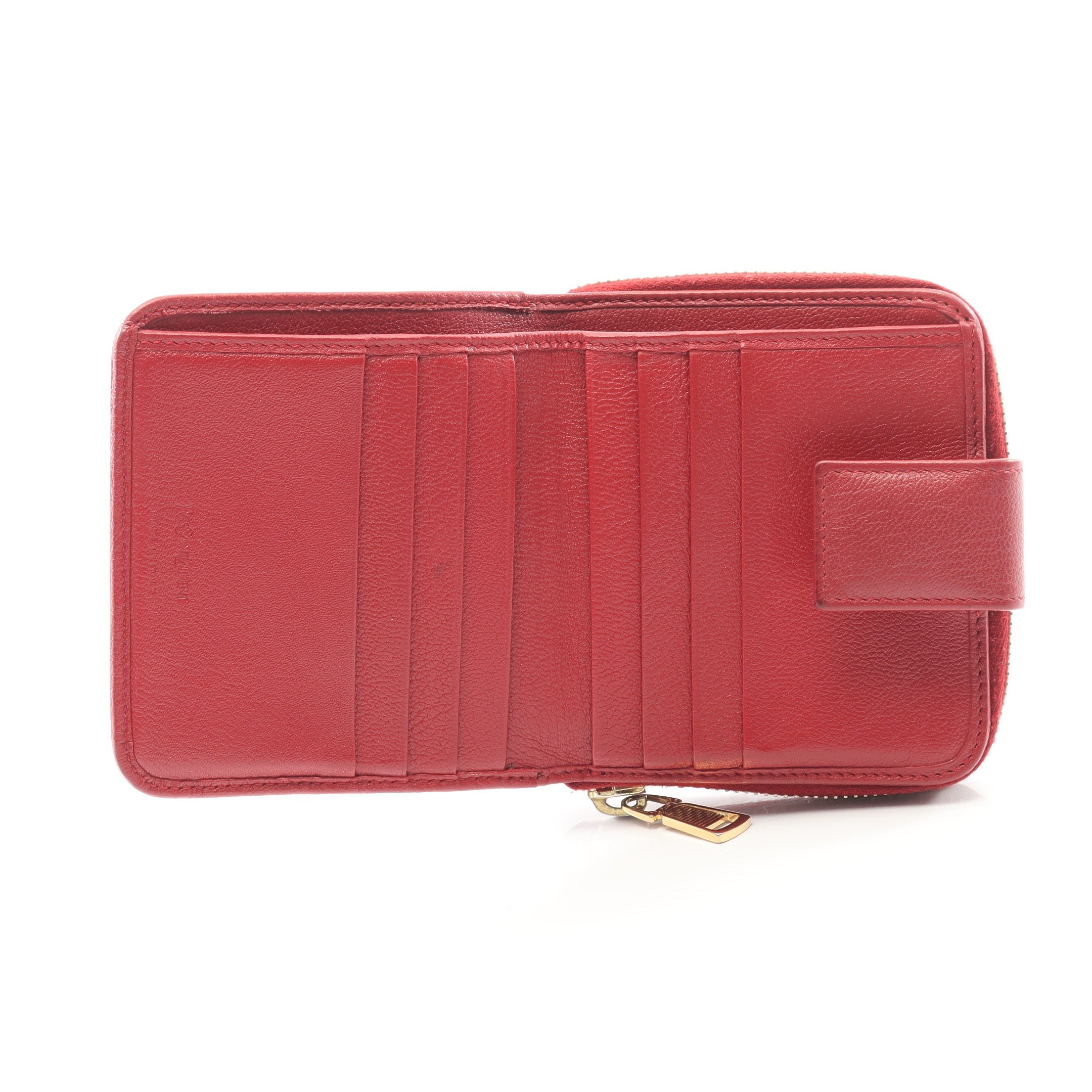 モノグラム 二つ折り財布 レザー レッド イヴサンローラン – RECLO
