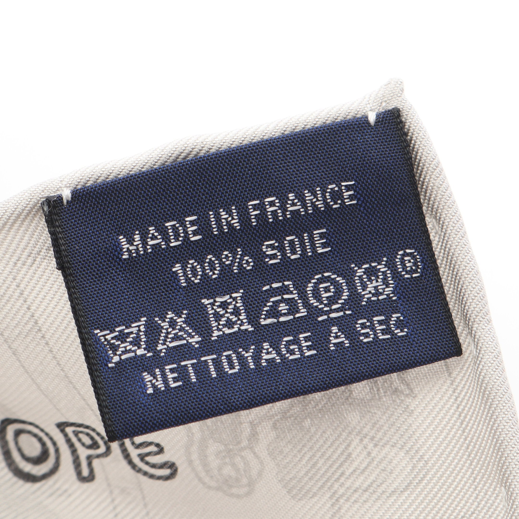 カレ60 ロボカバール ダブルフェイス スカーフ シルク グレー エルメス