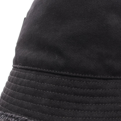 FRAYED BUCKET HAT レザーロゴパッチ ハット デニム ブラック ロエベ 財布・小物 LOEWE