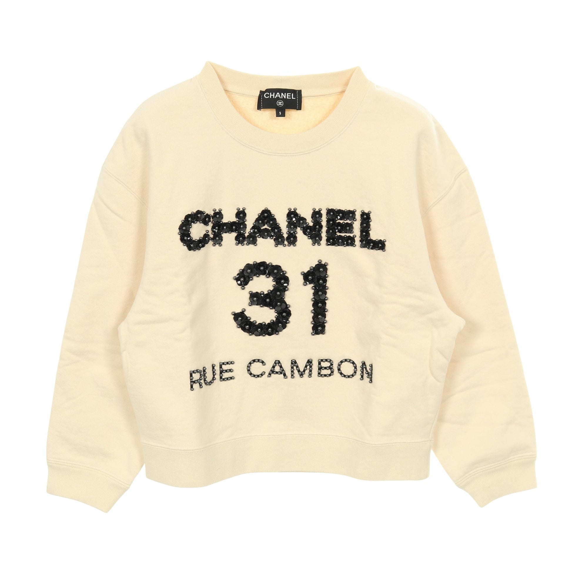 フラワーロゴ プルオーバーパーカー コットン アイボリー シャネル トップス CHANEL