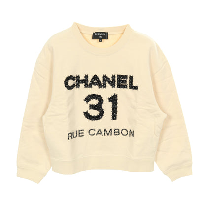 フラワーロゴ プルオーバーパーカー コットン アイボリー シャネル トップス CHANEL