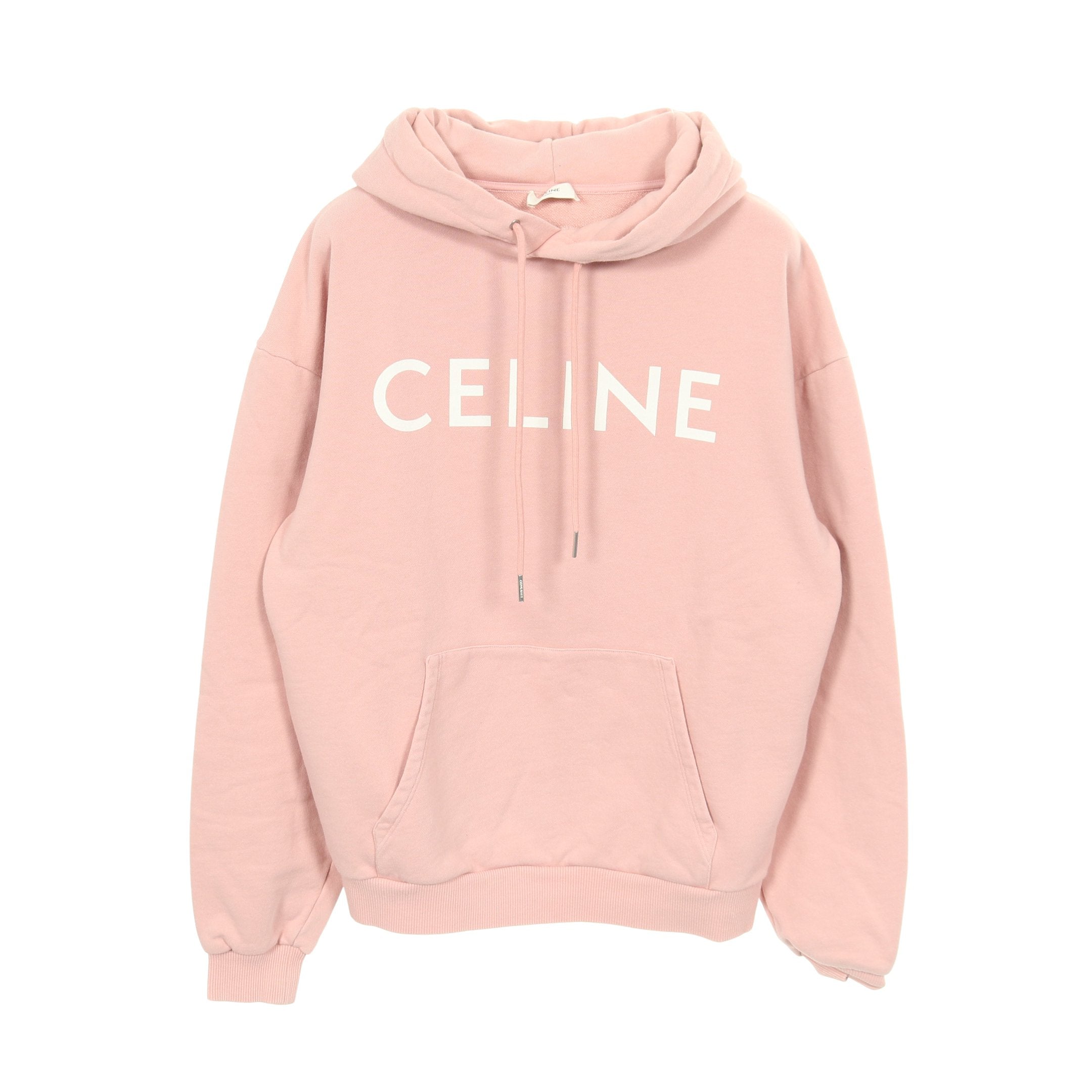 プルオーバーパーカー ロゴプリント コットン ピンク セリーヌ – RECLO