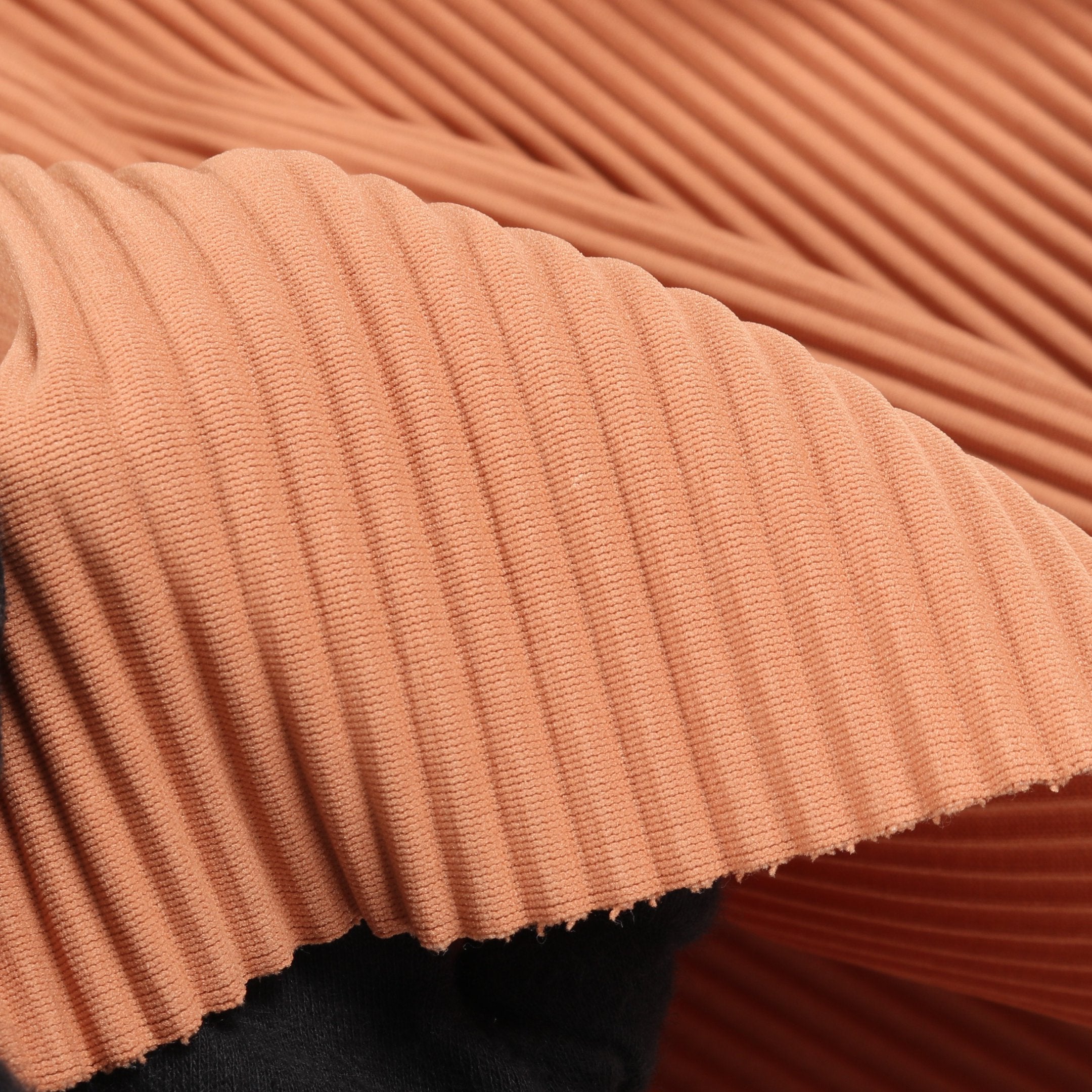 CURVE PLEATS プリーツ トップス オレンジブラウン 変形デザイン ミー