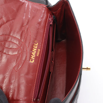 マトラッセ パリ限定 Wフラップ Wチェーンショルダーバッグ ラムスキン ブラック コンビ金具 シャネル バッグ CHANEL