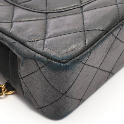 マトラッセ パリ限定 Wフラップ Wチェーンショルダーバッグ ラムスキン ブラック コンビ金具 シャネル バッグ CHANEL