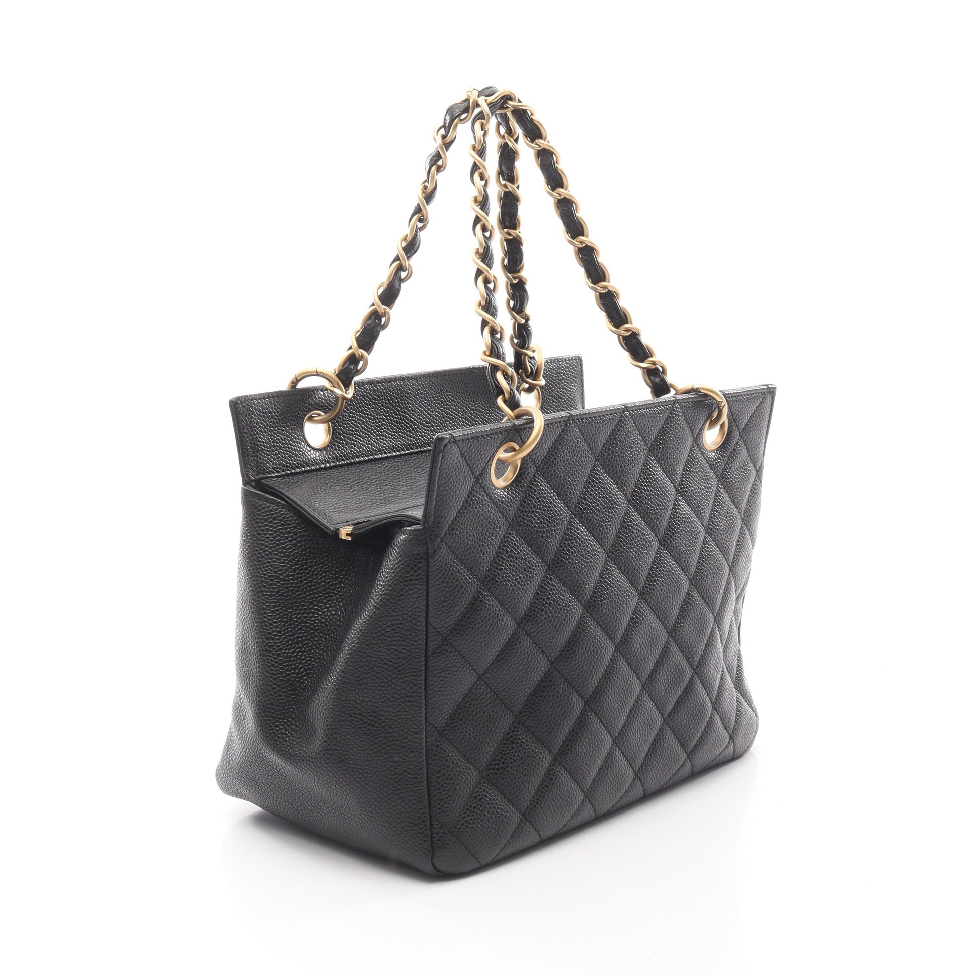 マトラッセ チェーンショルダーバッグ キャビアスキン ブラック ゴールド金具 シャネル バッグ CHANEL