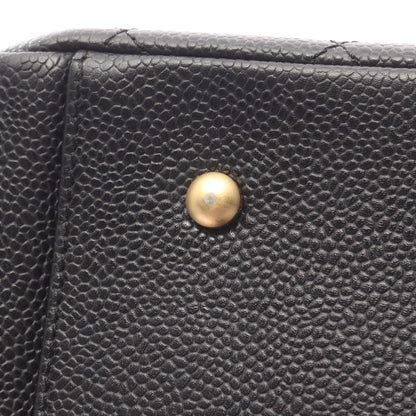 マトラッセ チェーンショルダーバッグ キャビアスキン ブラック ゴールド金具 シャネル バッグ CHANEL