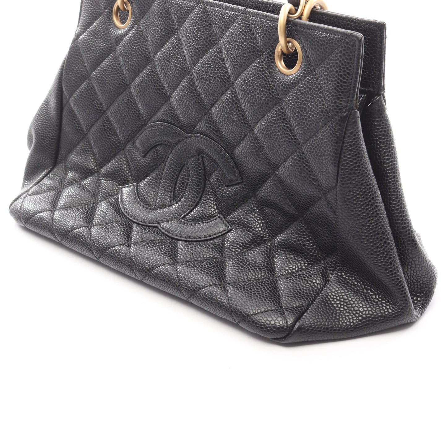 マトラッセ チェーンショルダーバッグ キャビアスキン ブラック ゴールド金具 シャネル バッグ CHANEL