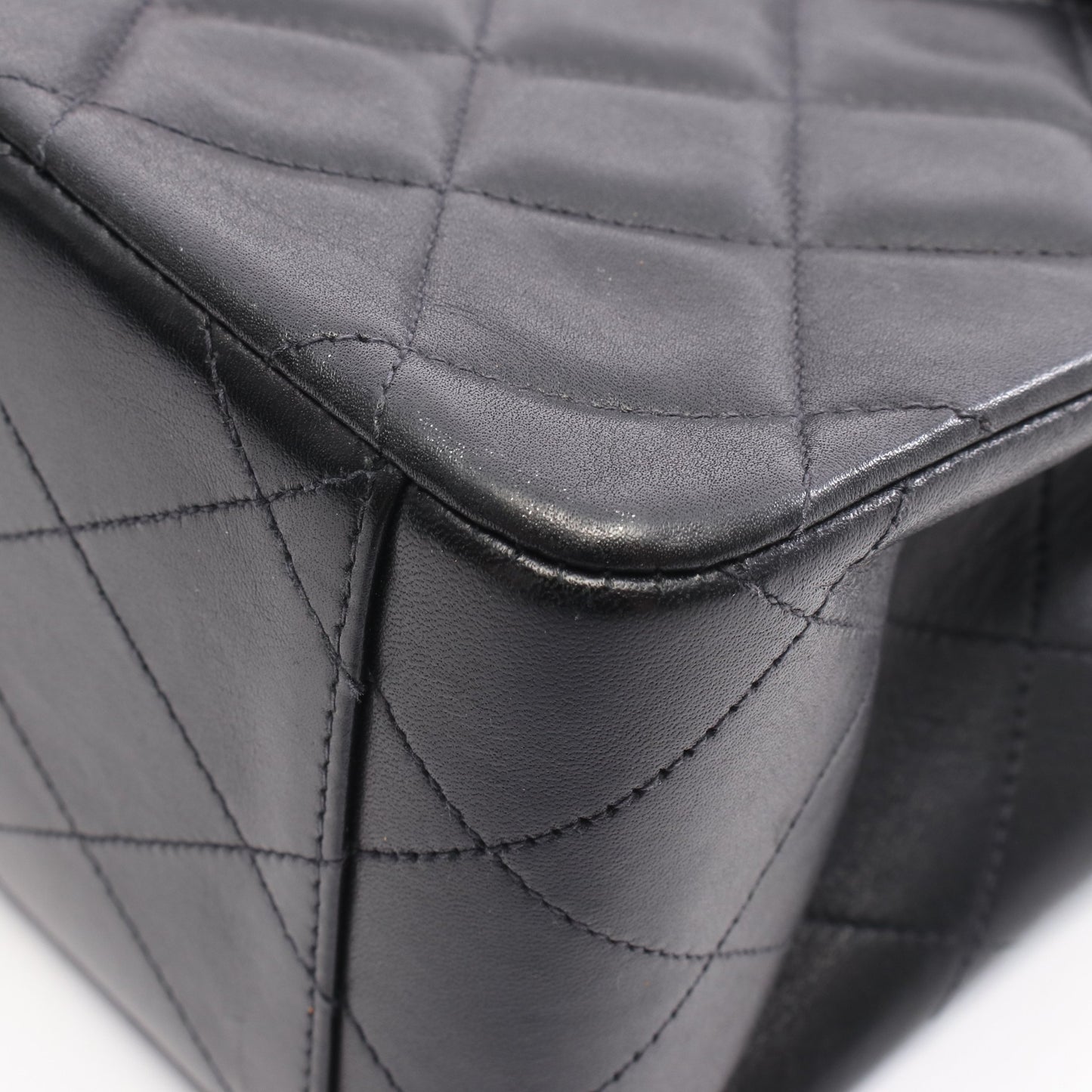 デカマトラッセ34 シングルフラップ Wチェーンショルダーバッグ ラムスキン ブラック ゴールド金具 シャネル バッグ CHANEL