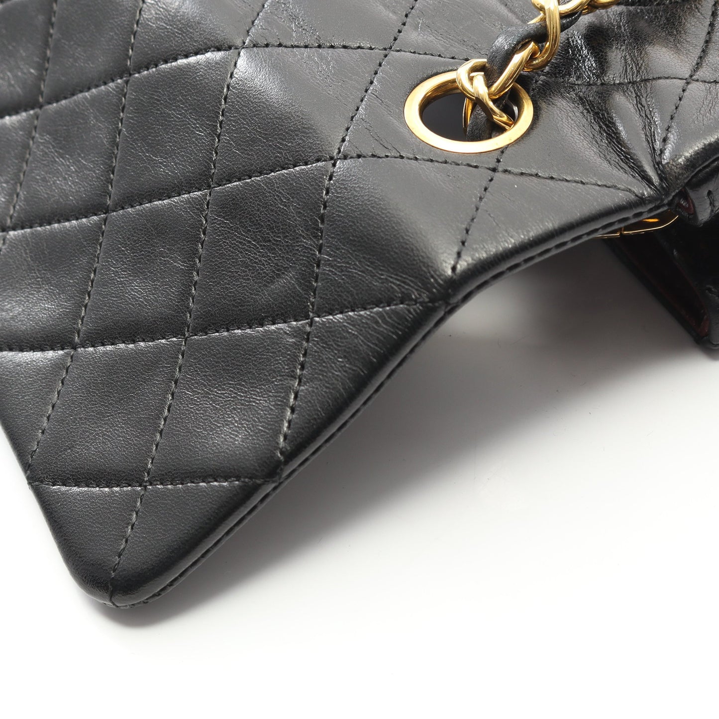 ミニマトラッセ20 チェーンショルダーバッグ ラムスキン ブラック ゴールド金具 ヴィンテージ シャネル バッグ CHANEL