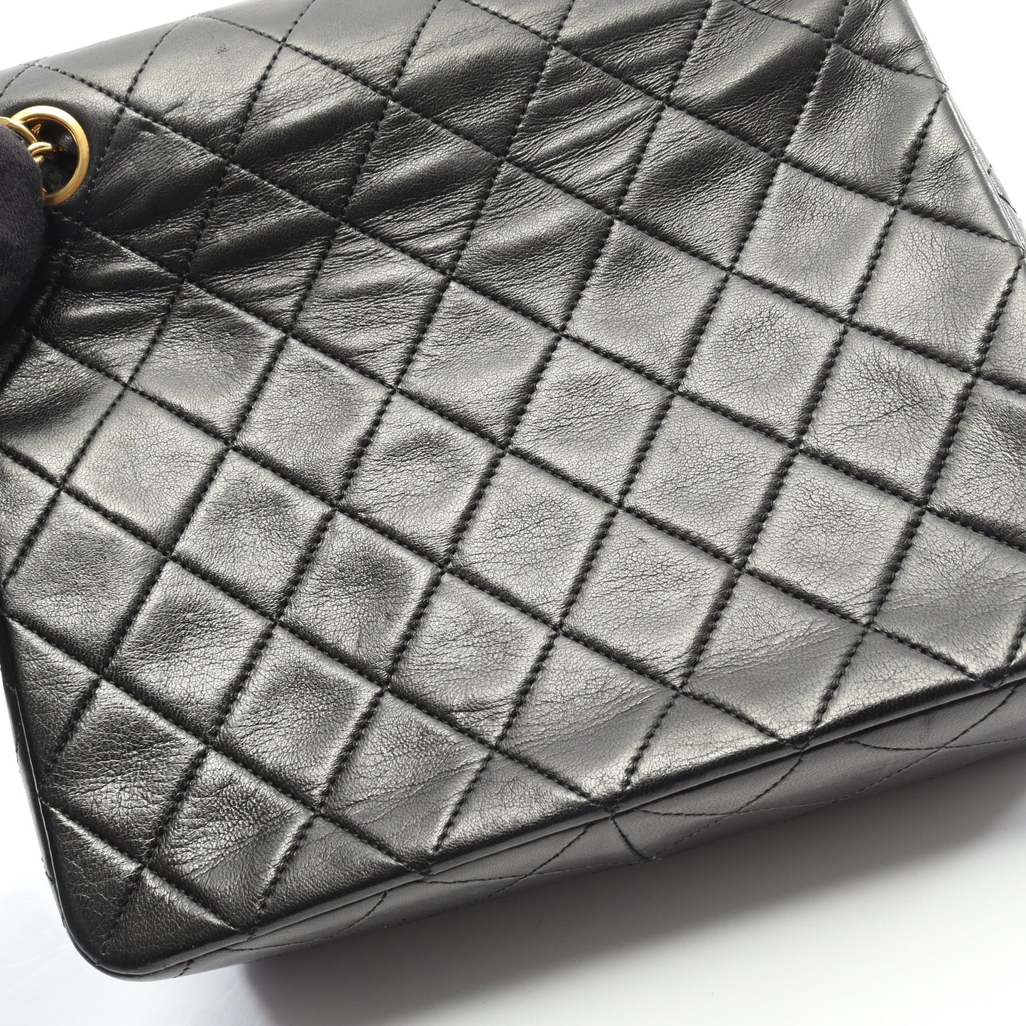 ミニマトラッセ20 チェーンショルダーバッグ ラムスキン ブラック ゴールド金具 ヴィンテージ シャネル バッグ CHANEL