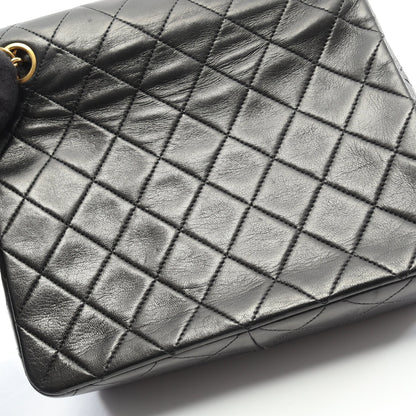 ミニマトラッセ20 チェーンショルダーバッグ ラムスキン ブラック ゴールド金具 ヴィンテージ シャネル バッグ CHANEL