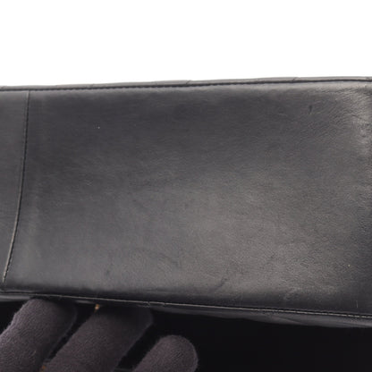 マトラッセ デカココマーク Wチェーンショルダーバッグ ラムスキン ブラック ゴールド金具 シャネル バッグ CHANEL