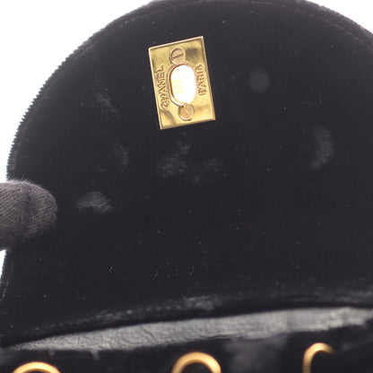 マトラッセ バックパック リュックサック ベロア ブラック ゴールド金具 シャネル バッグ CHANEL