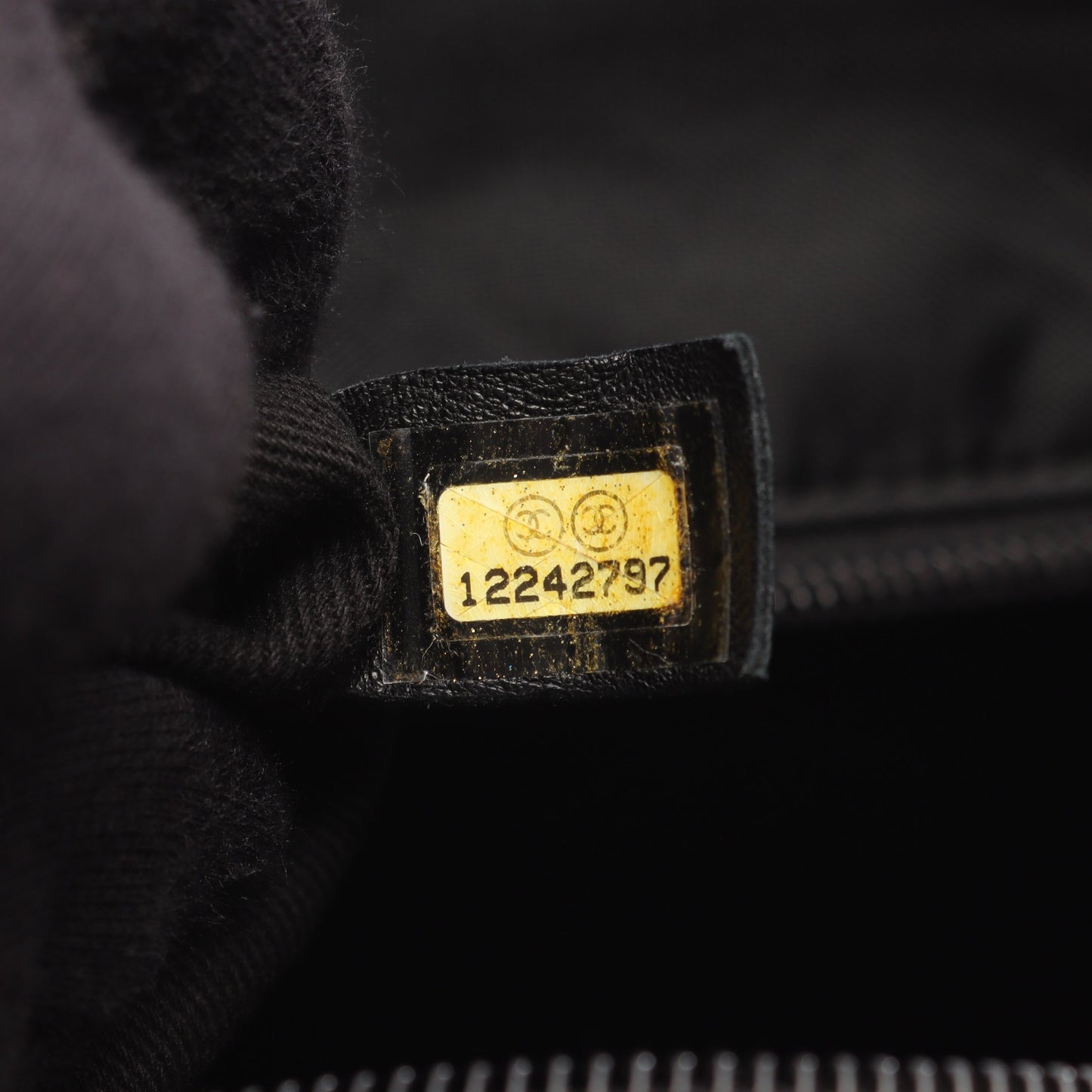 パリニューヨークライン ハンドバッグ トートバッグ ナイロン レザー ブラック シルバー金具 シャネル バッグ CHANEL