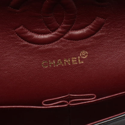 マトラッセ Wフラップ Wチェーンショルダーバッグ ラムスキン ブラック ゴールド金具 シャネル バッグ CHANEL