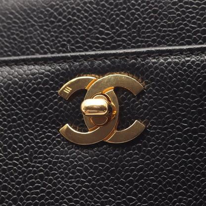 ココマーク ショルダーバッグ トートバッグ ターンロック キャビアスキン ブラック ゴールド金具 シャネル バッグ CHANEL