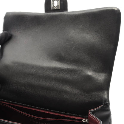 マトラッセ トップハンドル ハンドバッグ ラムスキン ブラック シルバー金具 シャネル バッグ CHANEL