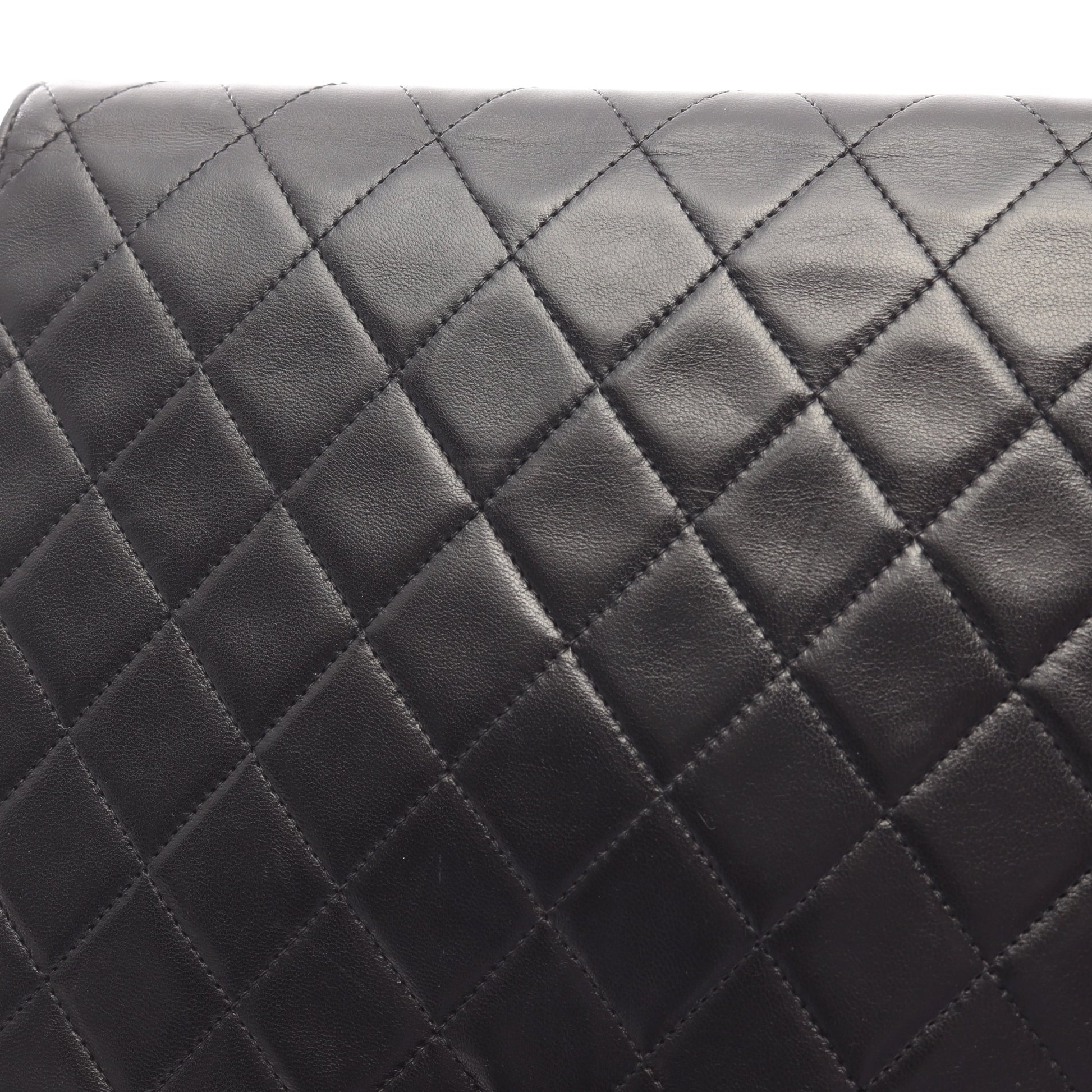 マトラッセ チェーンショルダーバッグ ラムスキン ブラック ゴールド金具 シャネル バッグ CHANEL