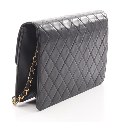 マトラッセ チェーンショルダーバッグ ラムスキン ブラック ゴールド金具 シャネル バッグ CHANEL