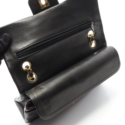 マトラッセ Wフラップ Wチェーンショルダーバッグ ラムスキン ブラック ゴールド金具 シャネル バッグ CHANEL