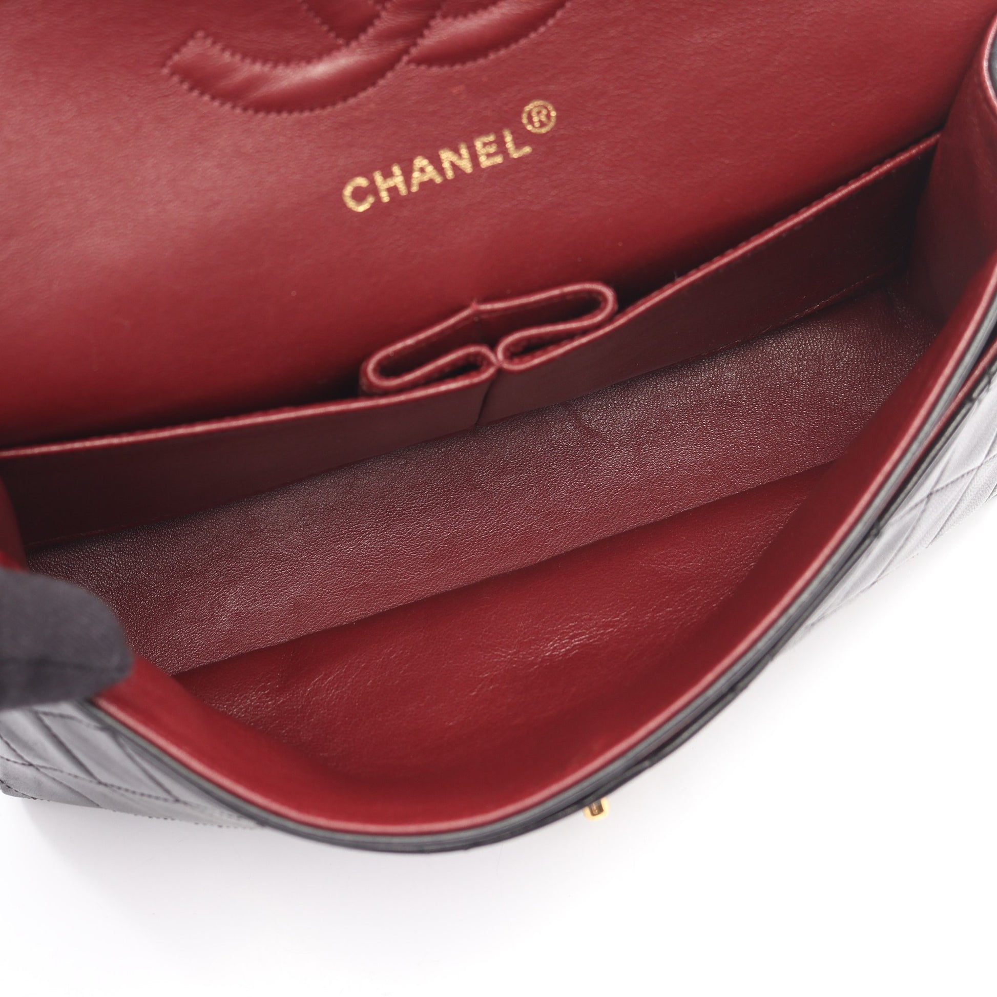 マトラッセ Wフラップ Wチェーンショルダーバッグ ラムスキン ブラック ゴールド金具 シャネル バッグ CHANEL