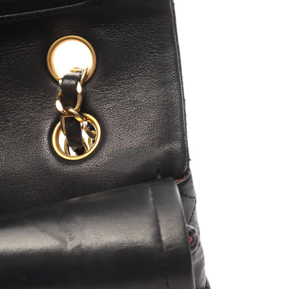 マトラッセ Wフラップ Wチェーンショルダーバッグ ラムスキン ブラック ゴールド金具 シャネル バッグ CHANEL
