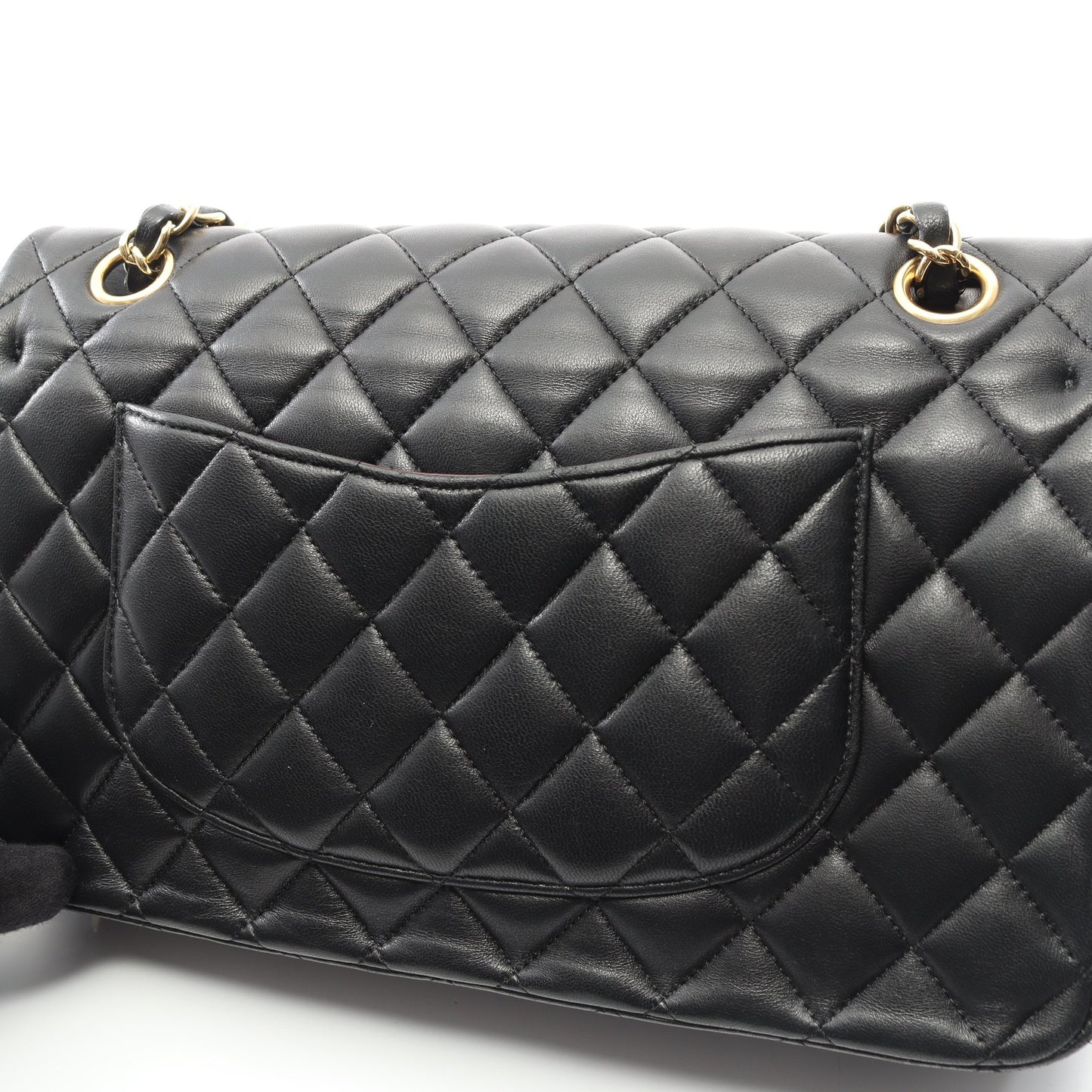 マトラッセ Wフラップ Wチェーンショルダーバッグ ラムスキン ブラック ゴールド金具 シャネル バッグ CHANEL